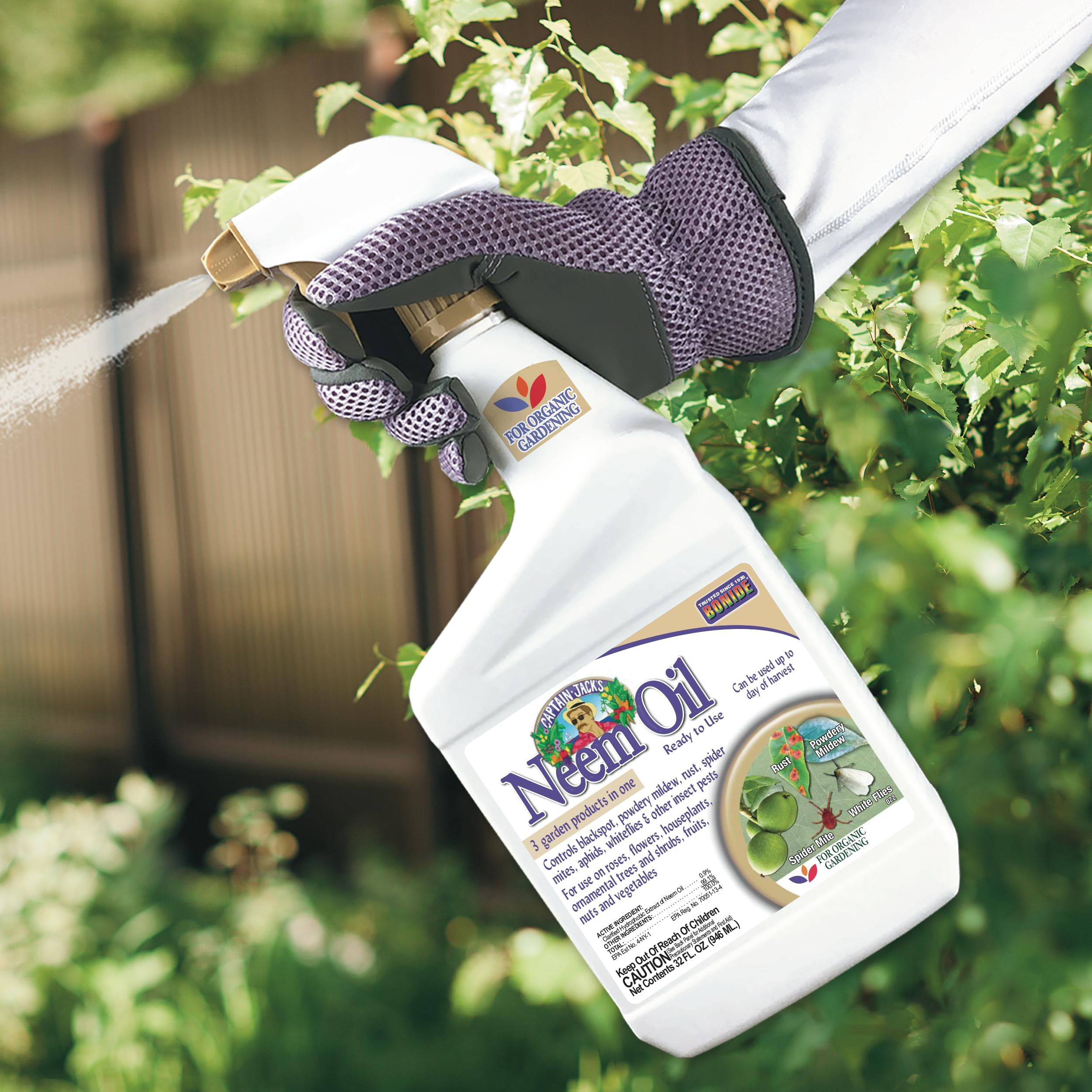 Bonide Captain Jack's Neem Oil, 32 oz Ready-to-Use Spray, Multi-Purpose Fungicide, Insecticide and Miticide for Organic Gardening | Amazon (US)