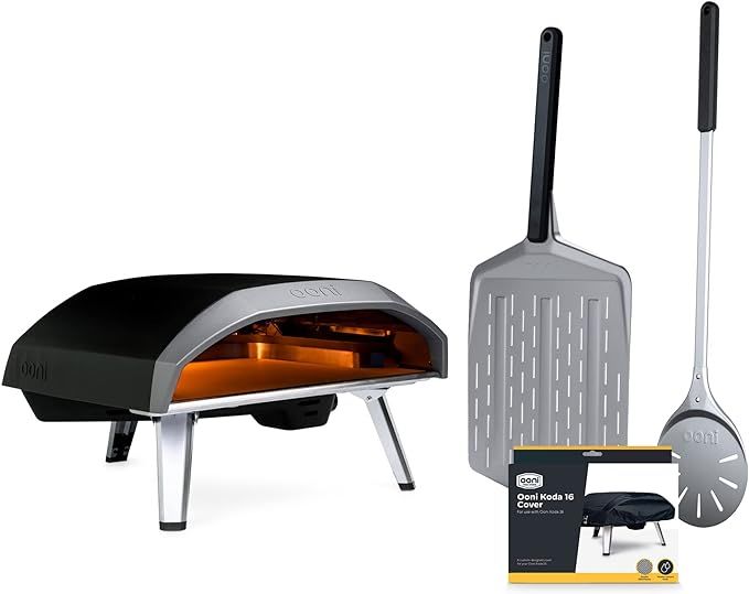 Ooni Koda 16 Gas Pizza Oven + 14" Perforated Pizza Peel + Turning Peel - Outdoor Portable Propane... | Amazon (US)