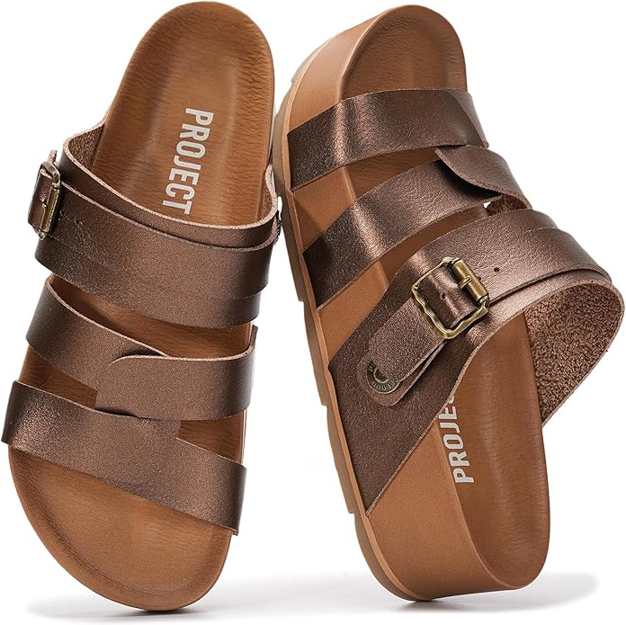 Project Cloud Platform Sandals Women – Strappy Wedges with Comfortable Plush & Soft Insole – ... | Amazon (US)