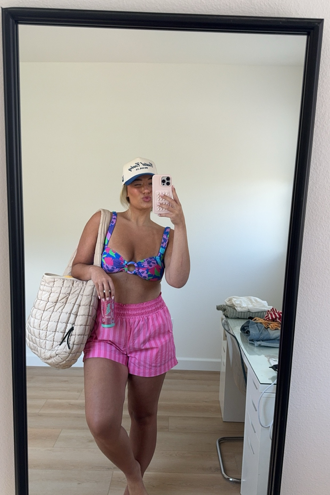 pool / beach day OOTD 🩷🫐🌴 im obsessed with the colors going on here! these high waisted swim bottoms have been my favorite for this summer 👙

swim top: L
swim bottoms: XL
shorts: L

#LTKSeasonal #LTKStyleTip #LTKMidsize