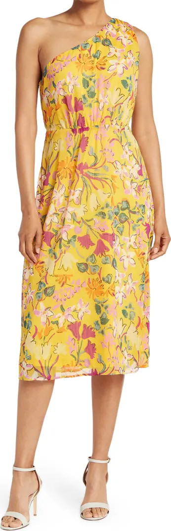 Collective Concepts Chiffon One Shoulder Midi Dress | Nordstromrack | Nordstrom Rack