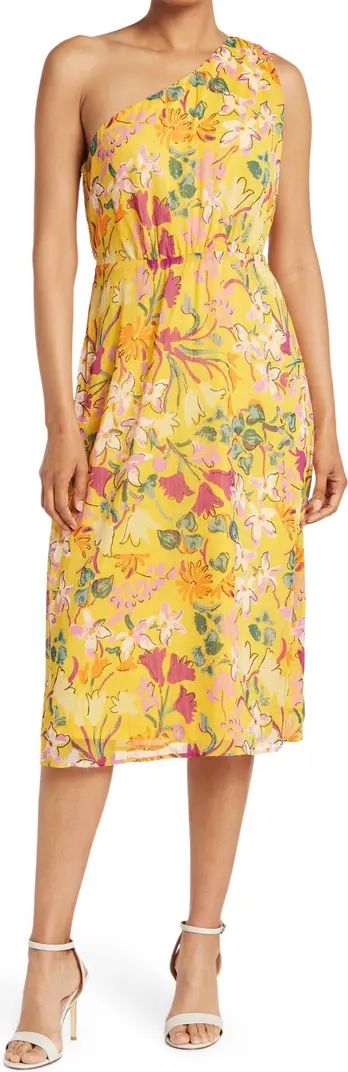 Collective Concepts Chiffon One Shoulder Midi Dress | Nordstromrack | Nordstrom Rack