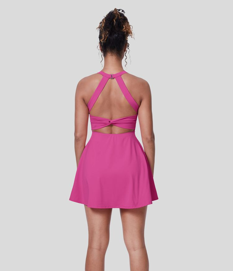 Backless Crisscross Active Dress-Easy Peezy Edition | HALARA