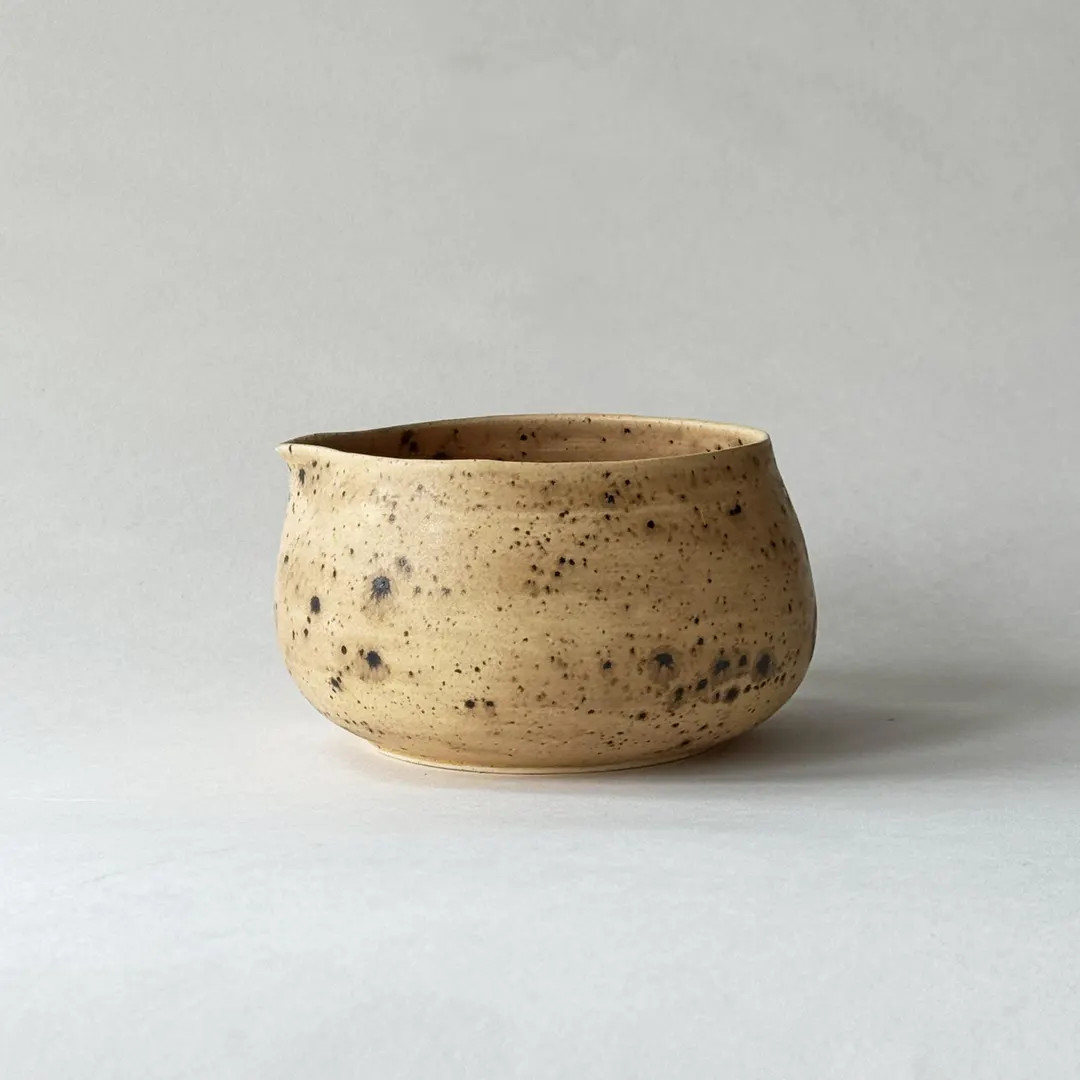 Handmade Ceramic Matcha Bowl in Speckled Beige - Etsy | Etsy (US)