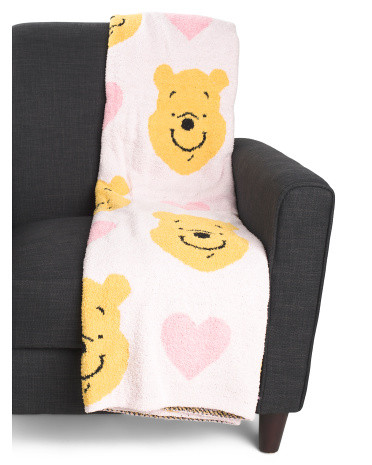 Wink Smile Hearts Feather Knit Throw | TJ Maxx