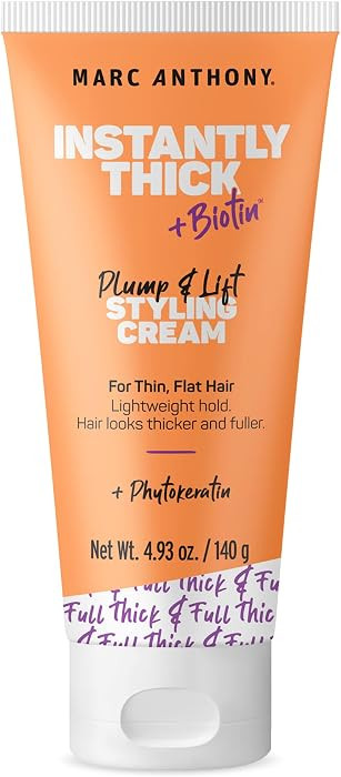 Marc Anthony Hair Thickening Styling Cream for Thin & Flat Hair, Instantly Thick - Volumizing Hai... | Amazon (US)
