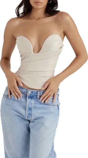 Saffira Faux Leather Corset | Nordstrom