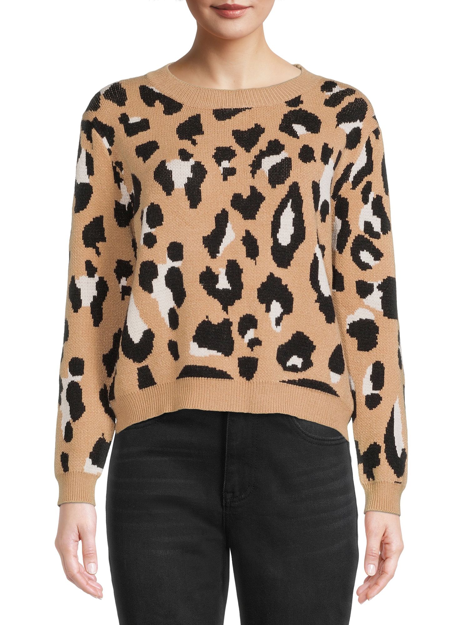 Dreamers by Debut Women’s Soft Leopard Pullover | Walmart (US)