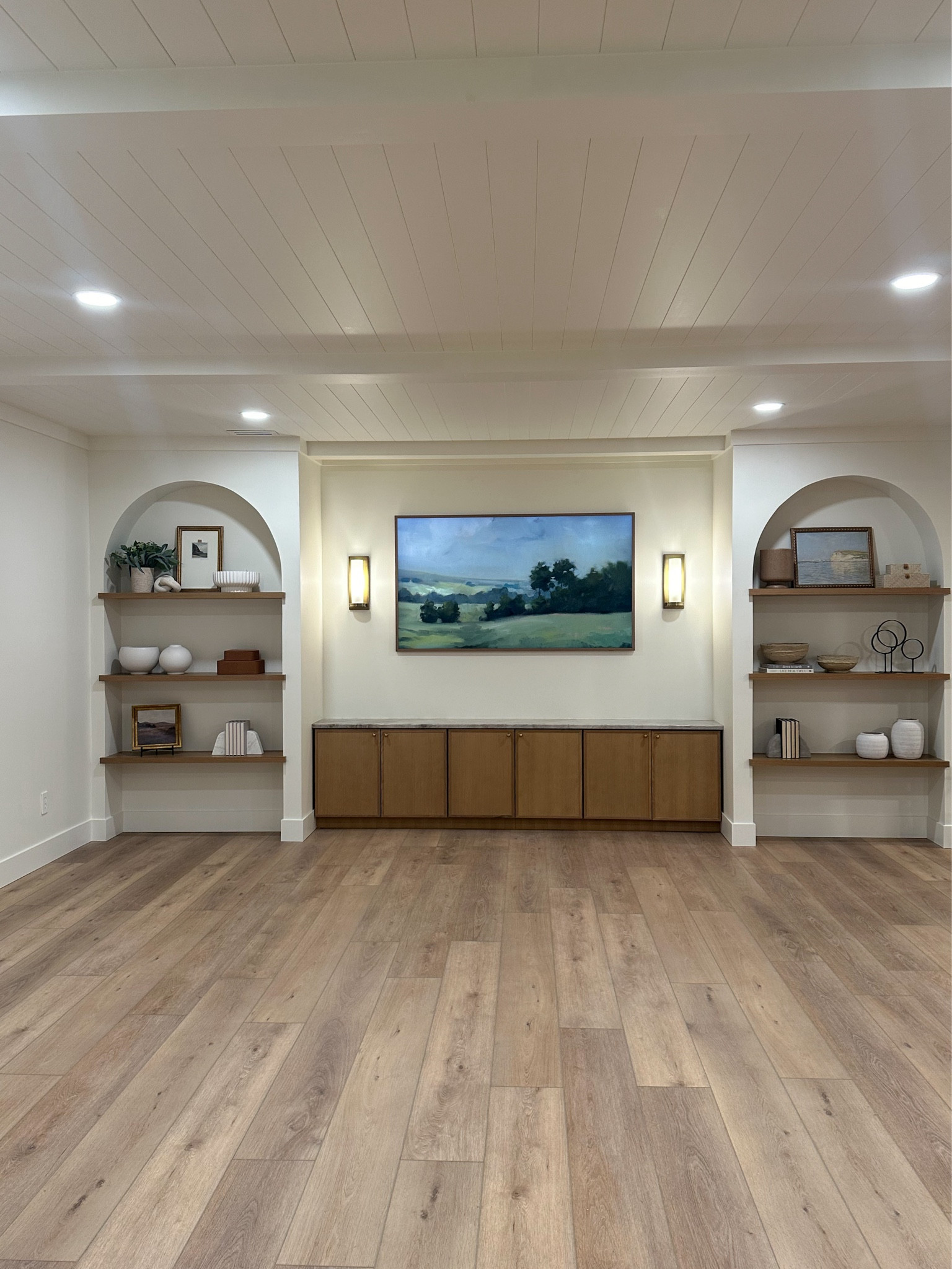 I am so excited to reveal our TV area in our basement! If you have been following along with our basement project, you know we have unfortunately hit every bump in the road. We just finished up the last touches, and it is so rewarding to see our hard work finally pay off and get to enjoy this space!🥹❤️

Follow me @pleasantlybuilt for more of the basement reveal coming soon 😉

#basement #renovation #building #interiordesign #homepage #interiordesign #pleasantlybuilt  

#LTKSaleAlert #LTKHome #LTKStyleTip