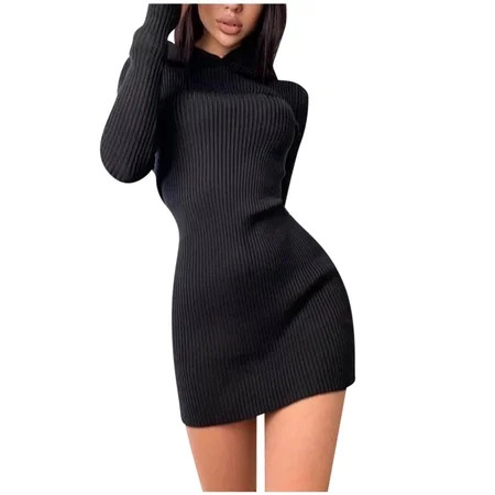 adviicd Black Mini Dress Women s Sexy Long Sleeve Ruched Button Down Front Mini Shirts Dress | Walmart (US)
