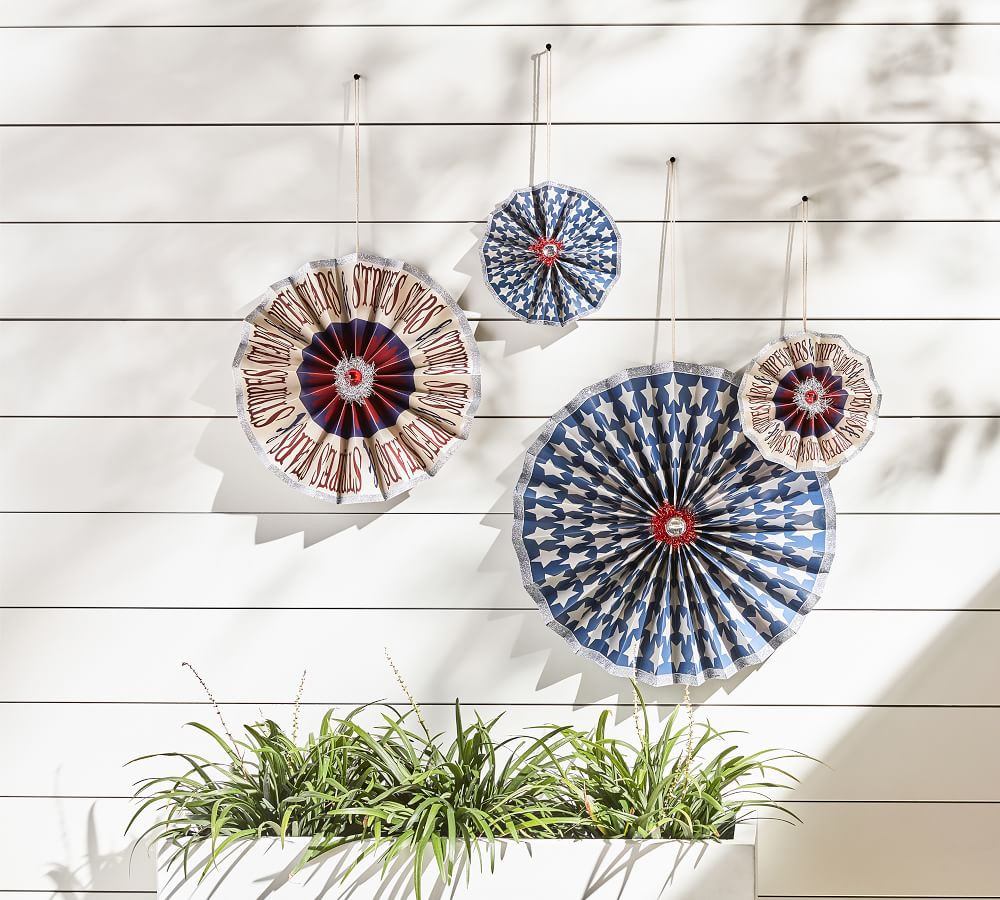 Americana Paper Pin Wheel - Set Of 4 | Pottery Barn (US)