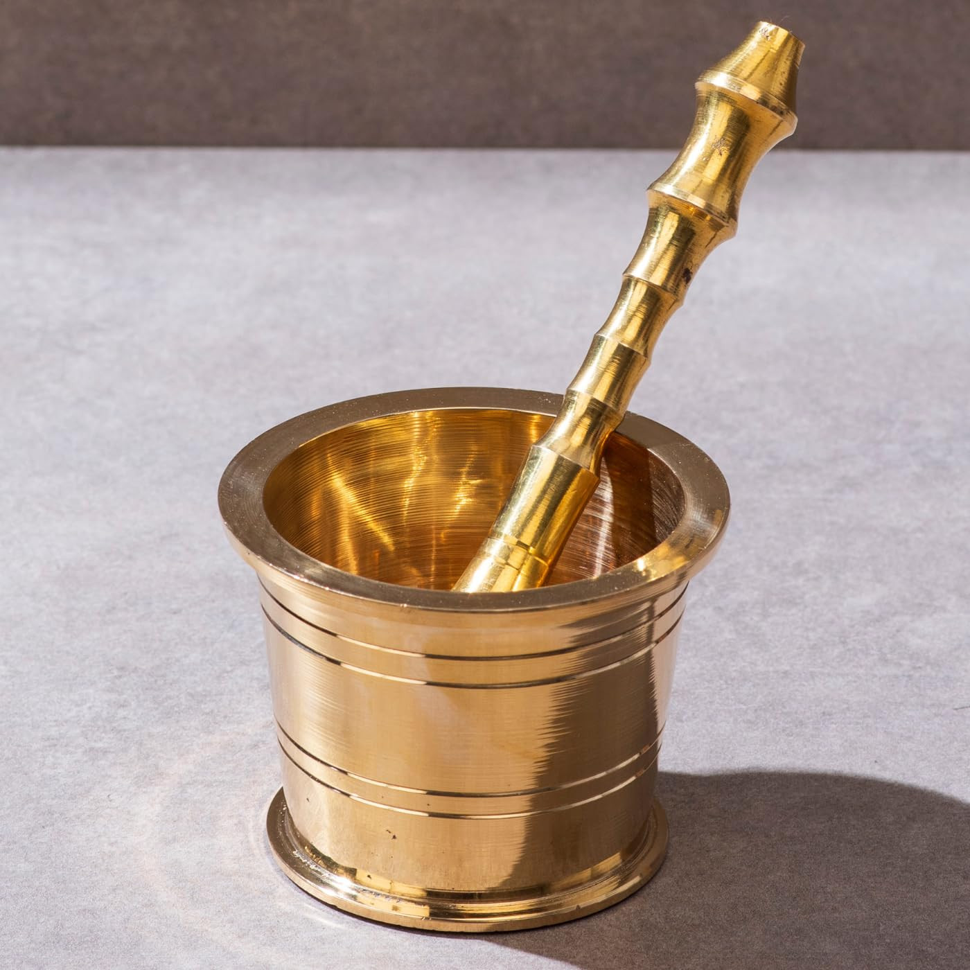P-TAL Brass Mortar and Pestle (Okhli) | Traditional | Medicine/Vintage Antique | Imam Dasta/Morta... | Amazon (US)