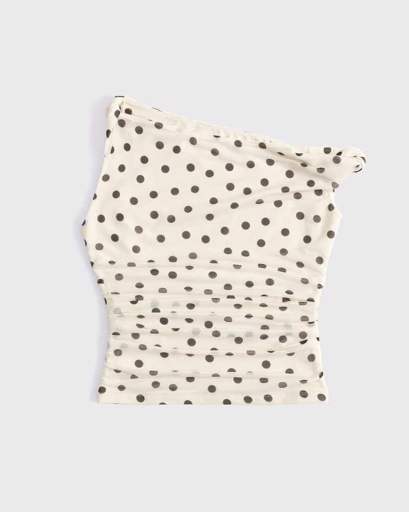Asymmetrical Mesh Twist Top | Abercrombie & Fitch (US)