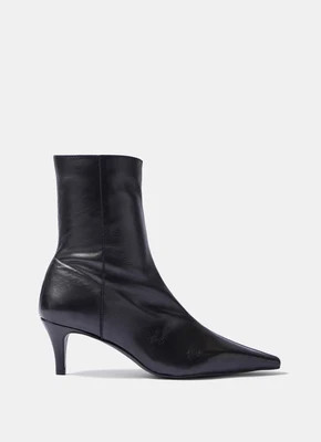Chloe Black Leather Ankle Boots | Mint Velvet