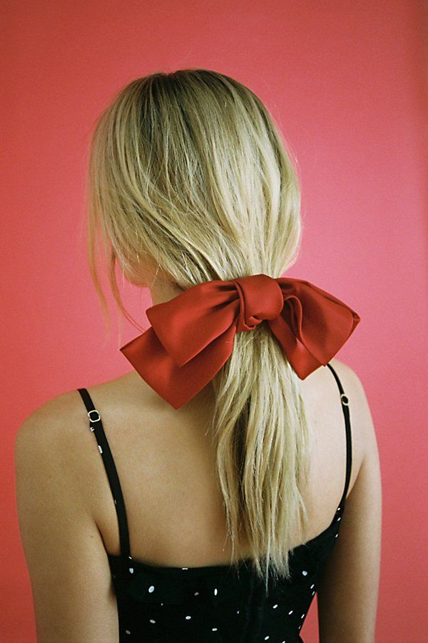 Silk Bow Barrette by Pin & Tube at Free People | Free People