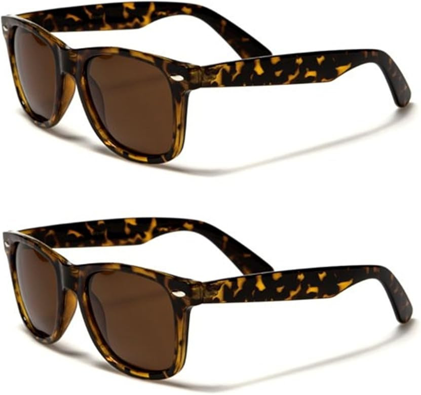 Retro Rewind Classic Polarized Sunglasses 2-Pack Tortoise | Amazon (US)
