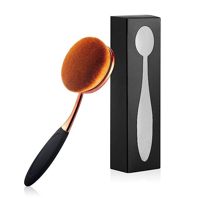 Yoseng Oval Foundation Brush Large Toothbrush makeup brushes Fast Flawless Application Liquid Cre... | Amazon (US)