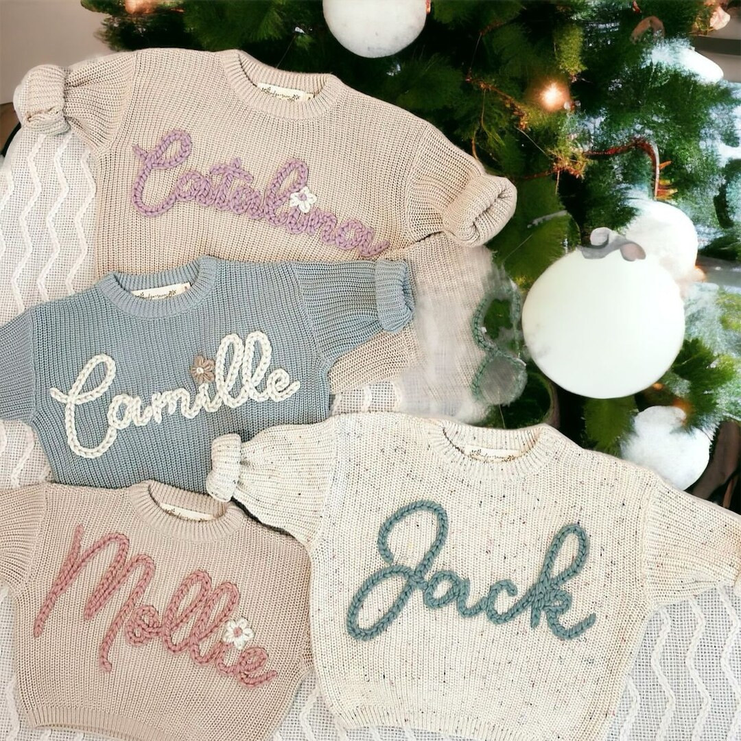 Personalized Hand Embroidered Name Sweater Custom Baby Sweater Birthday Gift for Baby Custom Baby... | Etsy (CAD)