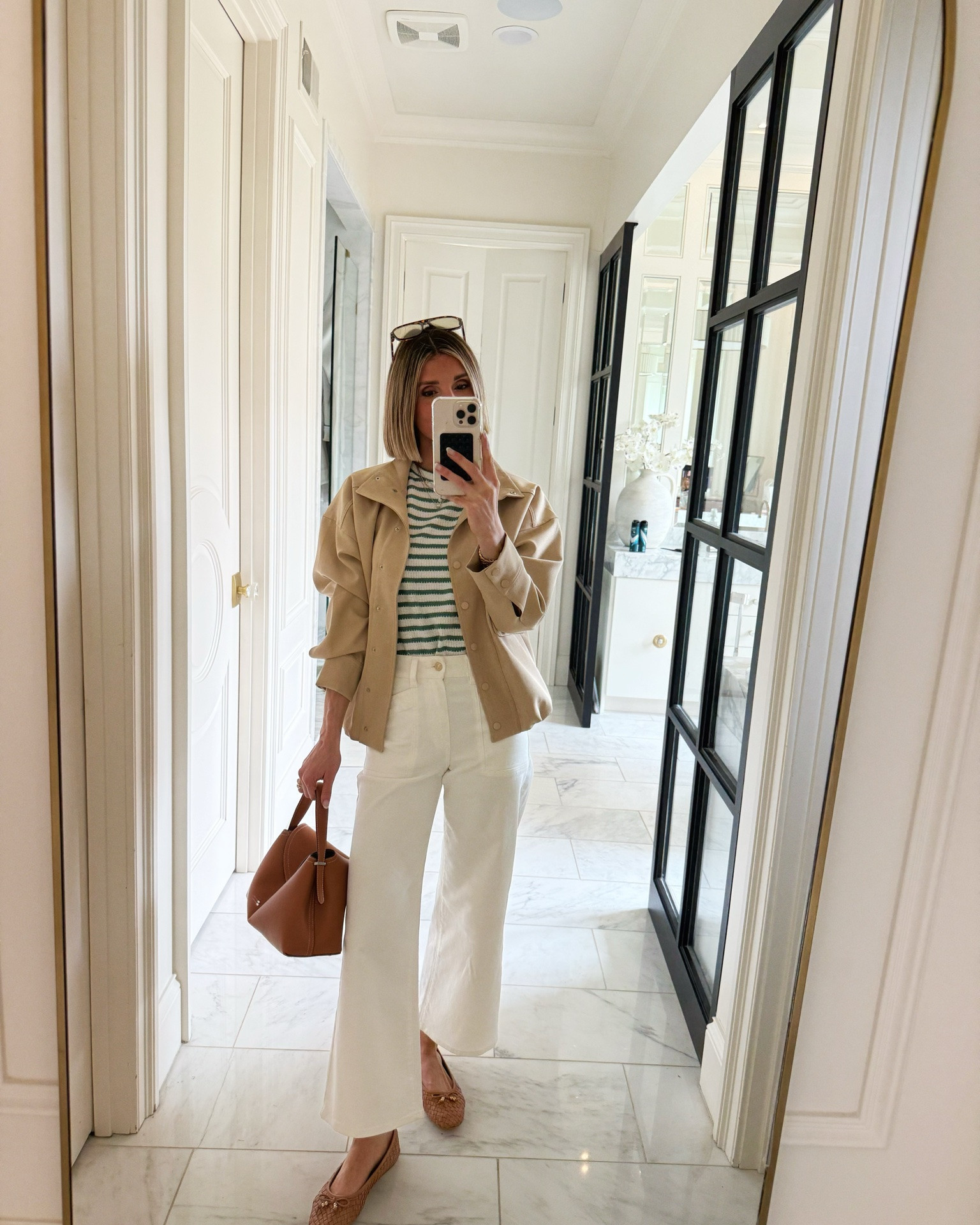 Summer white denim outfit and idea