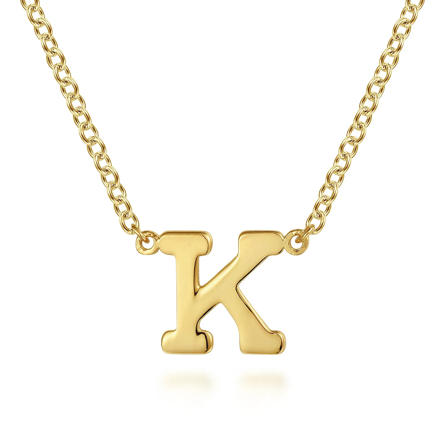 14K Yellow Gold K Initial Necklace | Gabriel & Co. Fine Jewelry And Bridal