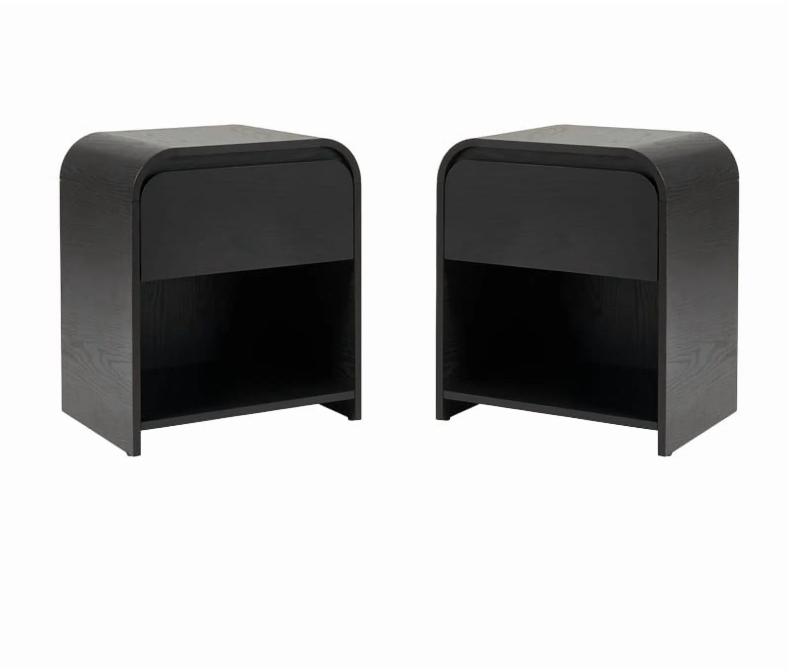 (2 pack) Better Homes & Gardens Juliet Nightstand with USB, Rich Black Finish - Walmart.com | Walmart (US)