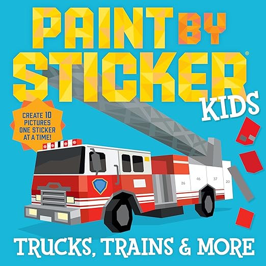 Paint by Sticker Kids: Trucks, Trains & More: Create 10 Pictures One Sticker at a Time!      Pape... | Amazon (US)