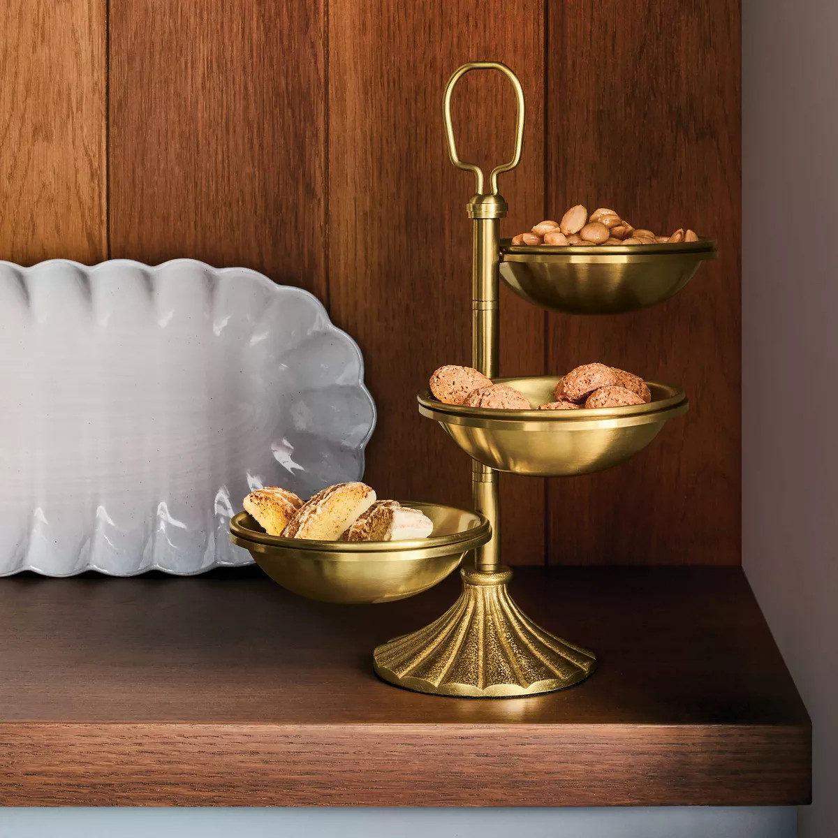 Brass Finish Tiered Snack Serving Bowls - Hearth & Hand™ with Magnolia | Target