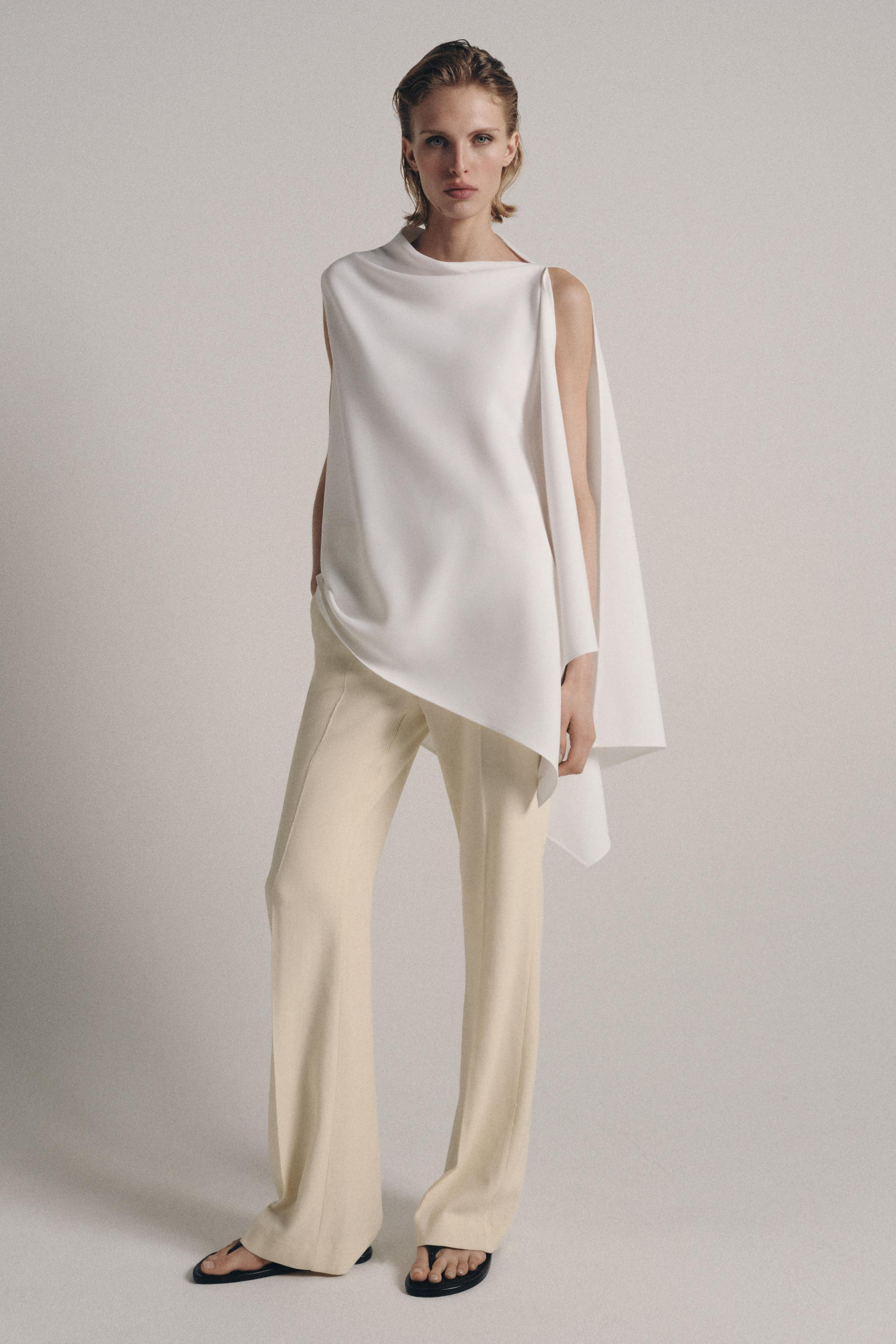 ZW COLLECTION ASYMMETRIC CAPE TOP | Zara US