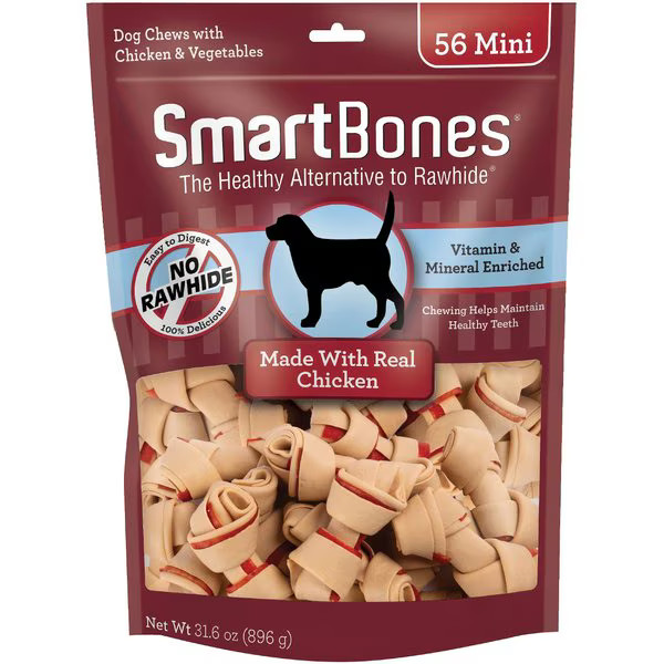 SmartBones Mini Chicken Dog Treats, 56 count | Chewy.com