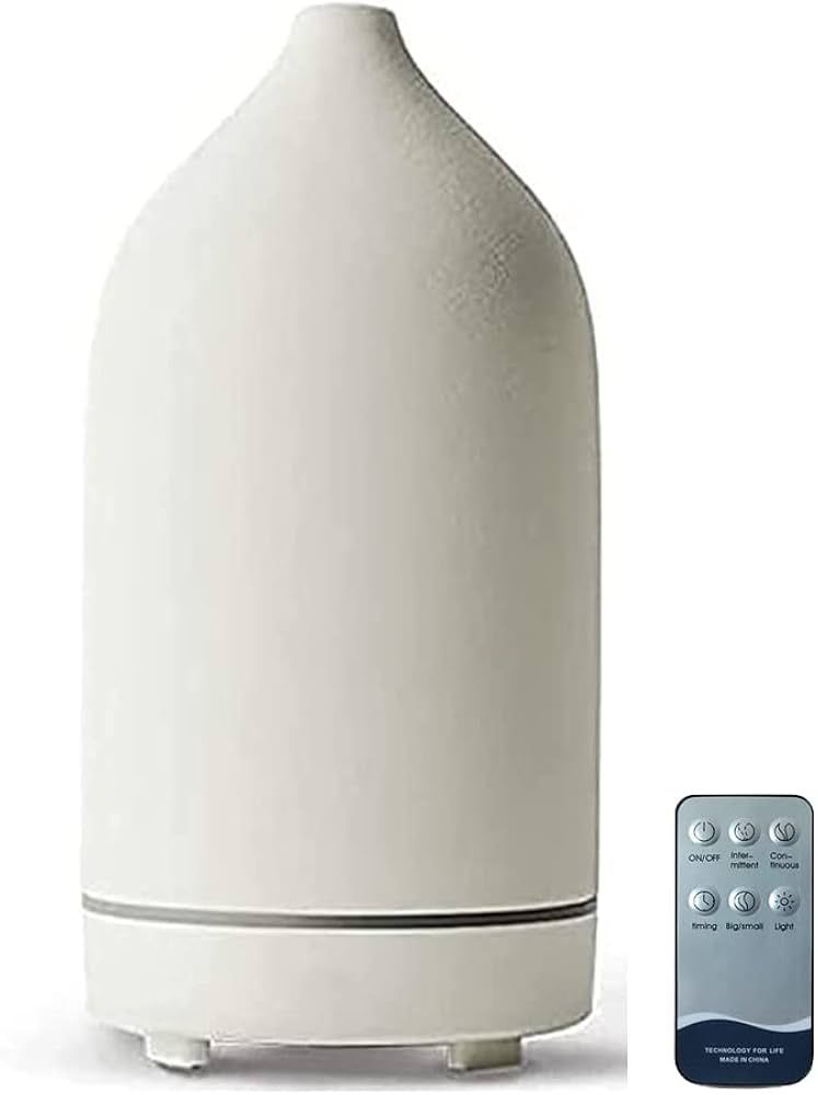 Monademo Stone Diffuser, Ceramic Essential Oil Diffuser, Humidifier 160ml Ultrasonic Oil Diffuser... | Amazon (US)