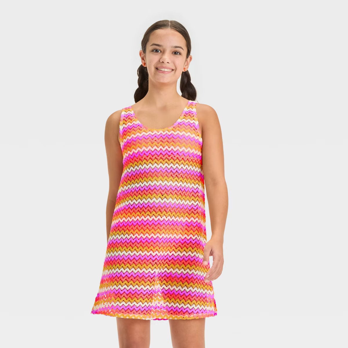 Girls' Zig-Zag Cover Up Dress - art class™ M | Target