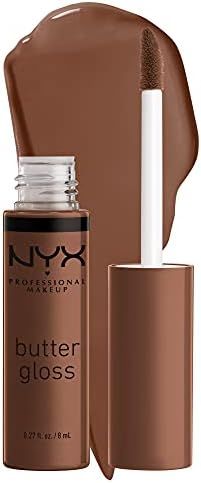 NYX PROFESSIONAL MAKEUP Butter Gloss Brown Sugar, Non-Sticky Lip Gloss - Fudge Me (Warm Brown) | Amazon (US)