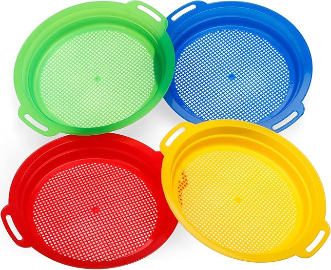 Sand Sifter Sieves for Kids - Heavy Duty ABS Beach Sifter Discovery Toy for Gardening, Digging, F... | Amazon (US)