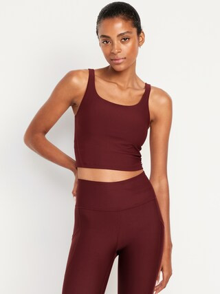 Light Support PowerSoft Longline Sports Bra | Old Navy (CA)