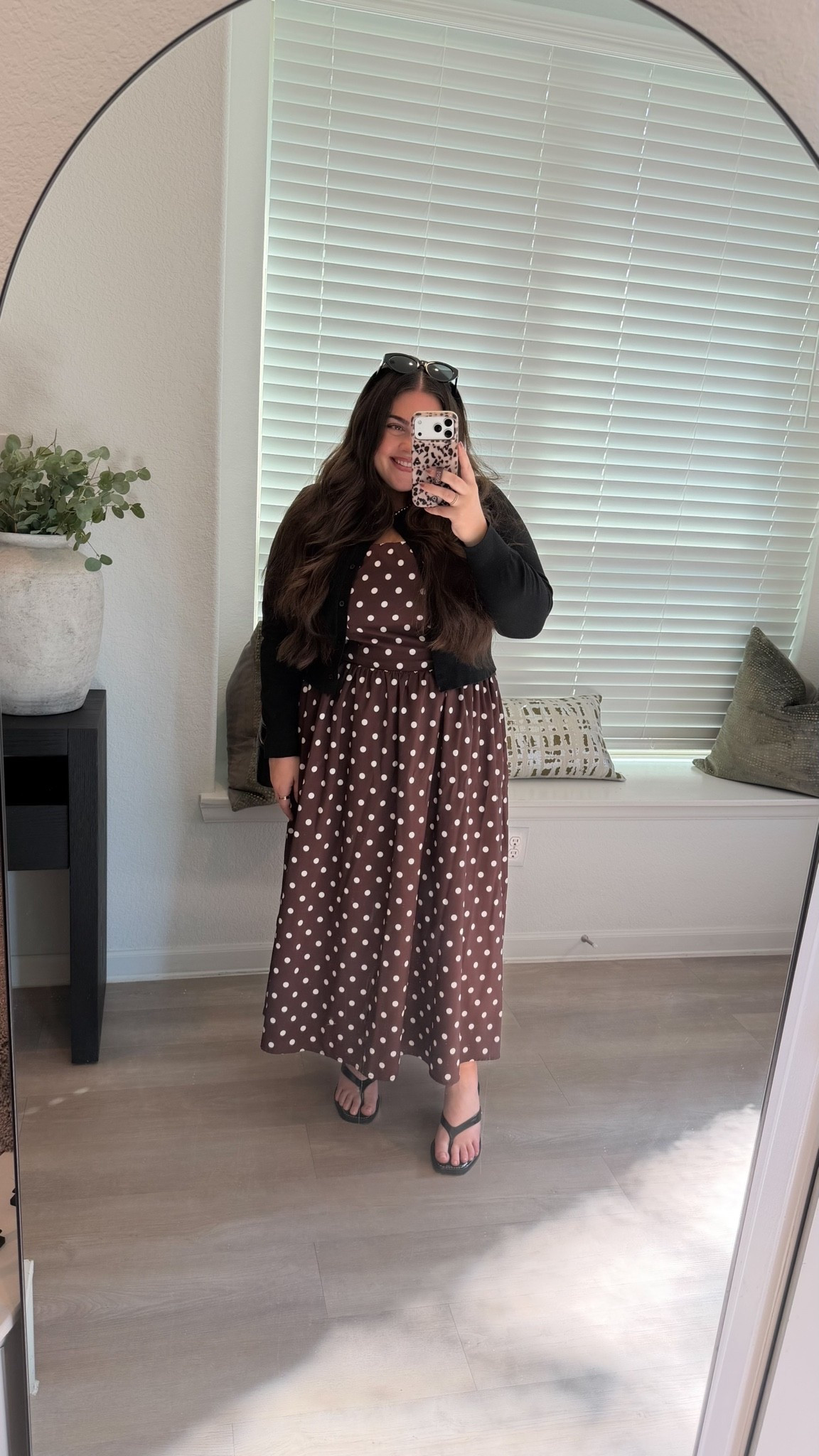 Church outfit. Church OOTD. Polkadot dress. Polkadot midi dress. Polkadot maxi dress. Smocked dress. Lightweight sweater. Lightweight cardigan. ￼

#LTKootd #LTKgrwm #LTKSeasonal