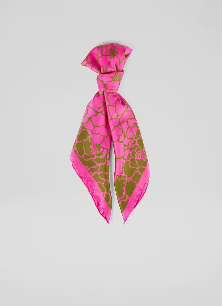 Peony Multi Silk Scarf | L.K. Bennett (UK)