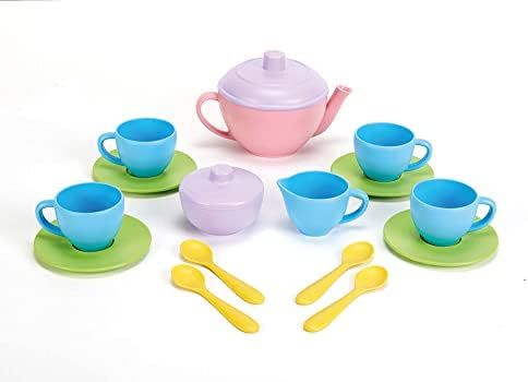 Green Toys Tea Set - BPA Free, Phthalates Free Play Toys for Gross Motor, Fine Skills Development... | Amazon (US)
