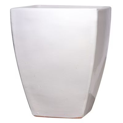 allen + roth 15.74-in W x 18.89-in H White Ceramic Planter Lowes.com | Lowe's