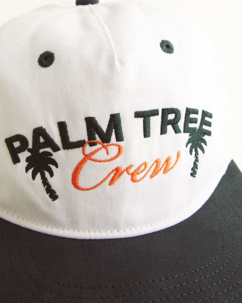 Women's Palm Tree Music Festival Graphic Flat Bill Hat | Women's New Arrivals | Abercrombie.com | Abercrombie & Fitch (US)