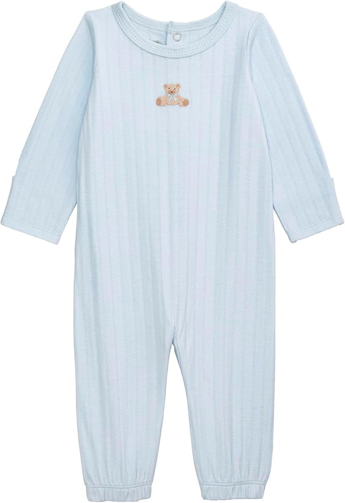 Mud Pie Baby Boy French Knot Bear Gown | Amazon (US)