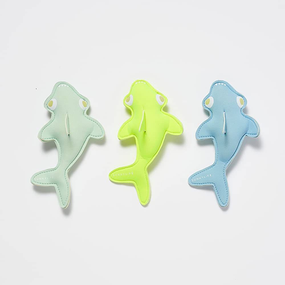 Sunnylife Dive Buddies, Shark Tribe, in Blue, Neon Yellow and Green, Set of 3 Water Dive Toys for... | Amazon (US)