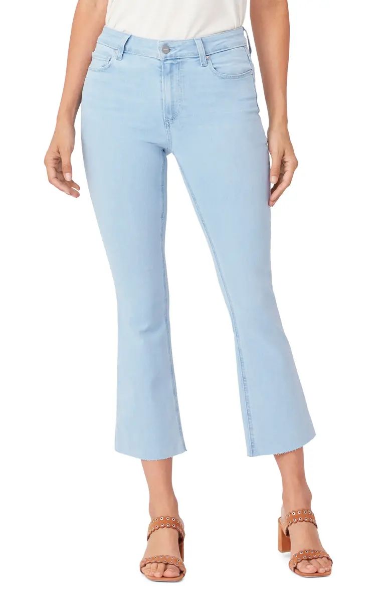 Colette High Waist Raw Hem Crop Flare Jeans | Nordstrom | Nordstrom