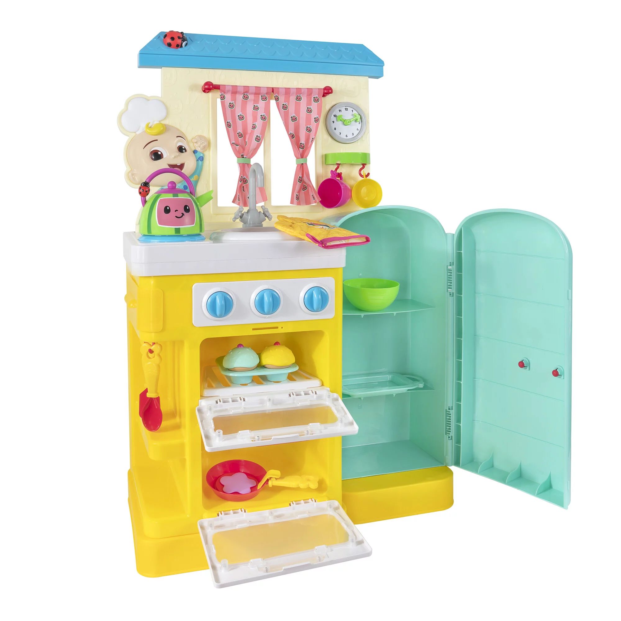 CoComelon 3' Little Kitchen Playset With Lights & Sounds, 19 Pieces | Walmart (US)