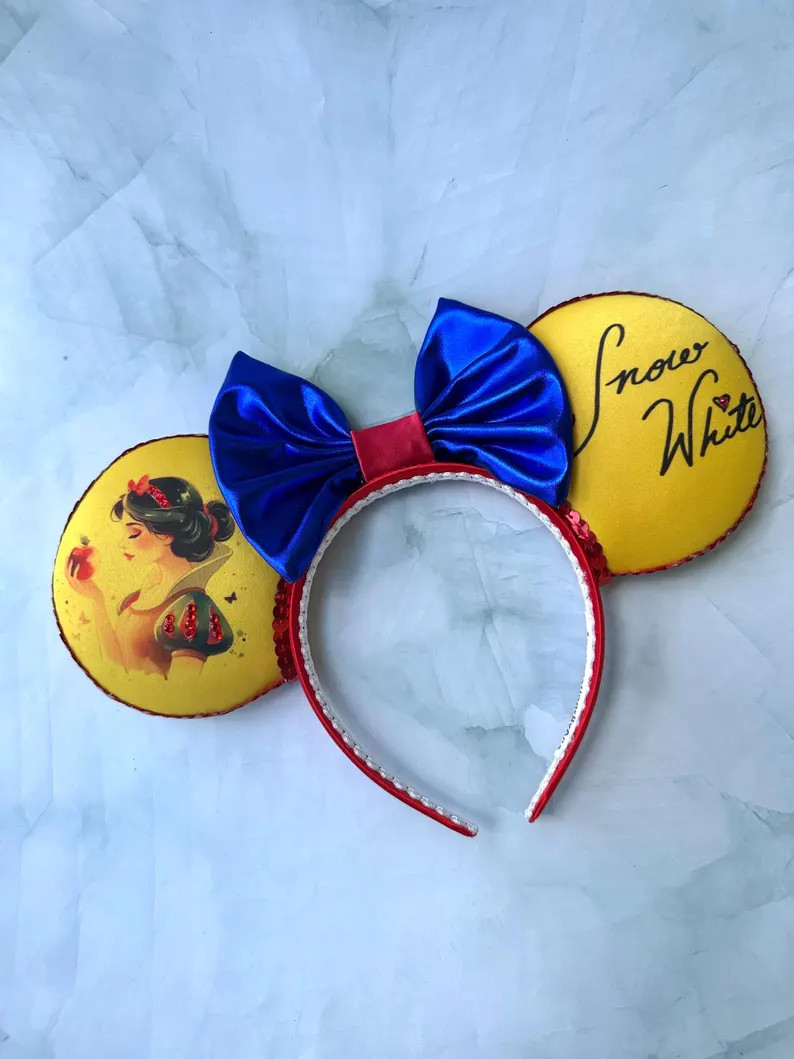 Snow White Mouse Ears: Handcrafted Princess Headband, Snow White | Etsy (Global)