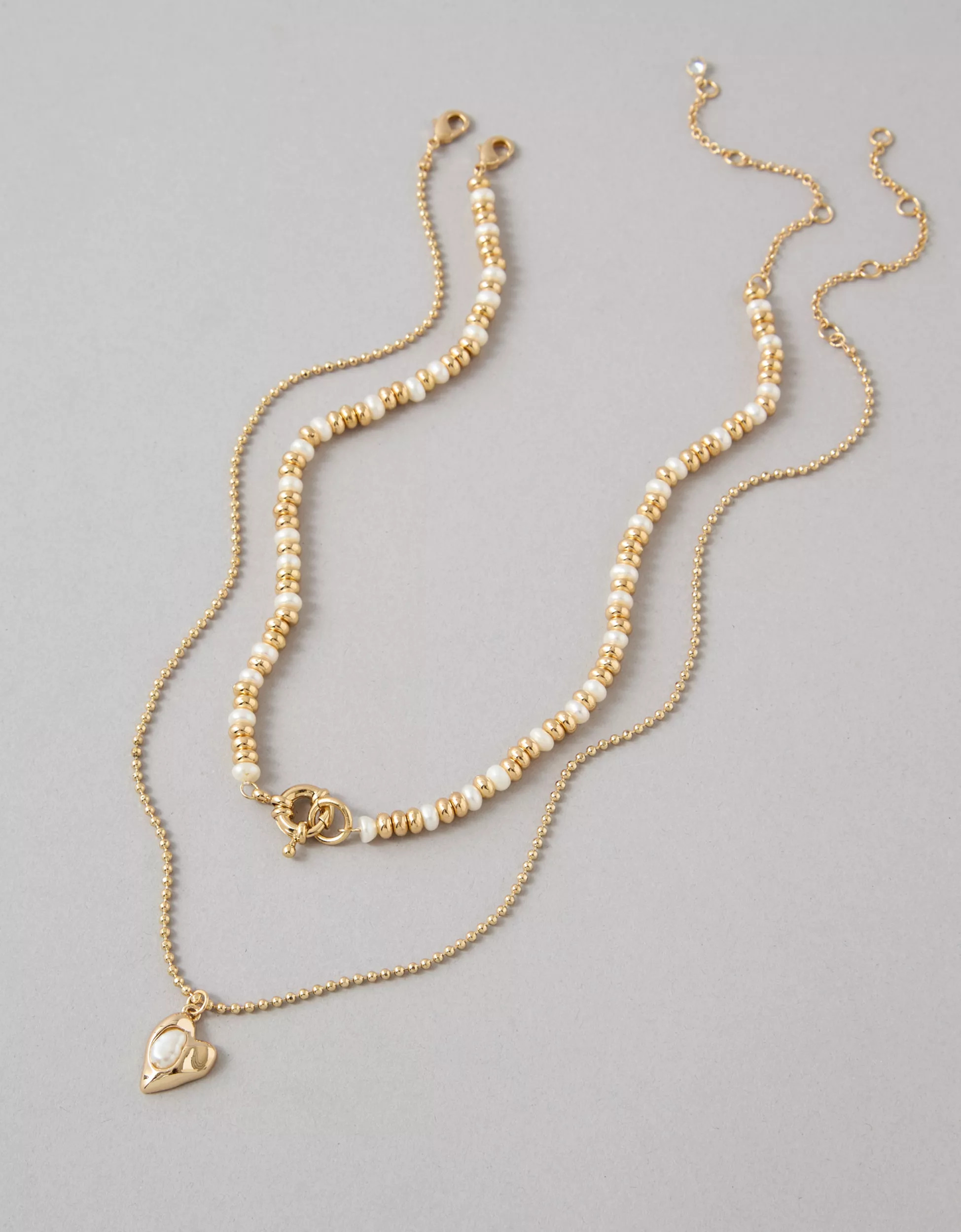 AEO Heart Necklace 2-Pack | American Eagle Outfitters (US & CA)