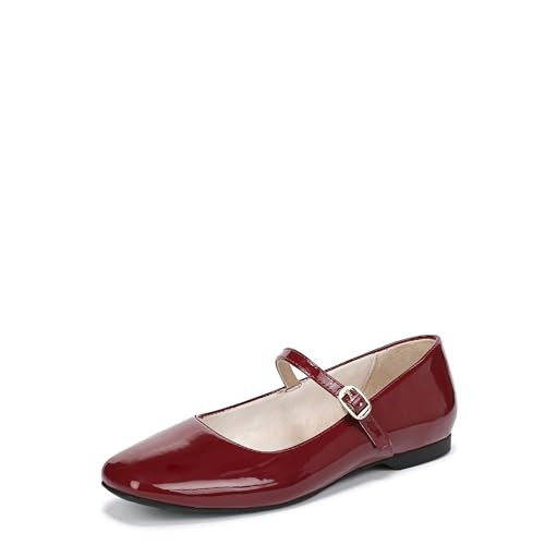 LifeStride Women's Beloved Mary Jane Flat Dark Cherry Patent 9 W | Amazon (US)