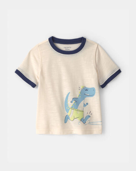 Baby Boy Dinosaur Graphic Tee - Cream | Carter's Inc