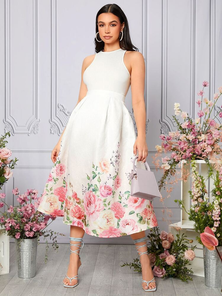 SHEIN Maternity Tank Top & Floral Skirt | SHEIN