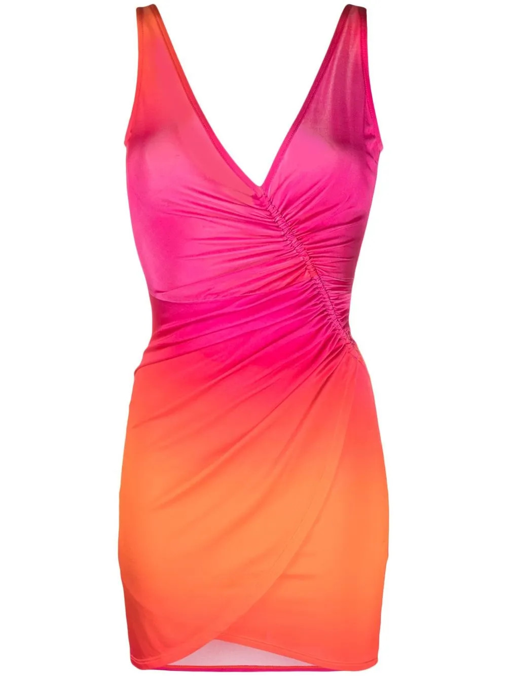 Louisa Ballou Ombré V-neck Minidress - Farfetch | Farfetch Global