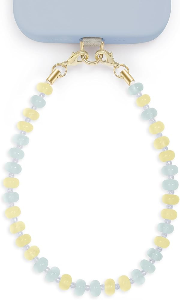 Natural Stone Phone Charm, Beaded Healing Phone Wrist Strap, Handmade Cellphone Chain Lanyard wit... | Amazon (US)